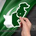 Pakistan Map Sticker, Travel Decal for Laptops, Journals, and ...
