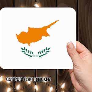 Pegatina de la bandera de Chipre, calcomanía patriótica para automóvil, computadora portátil y más, pegatina de vinilo de la bandera de Chipre, decoración del orgullo nacional.