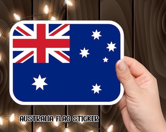 Vinyl Sticker Round Australian Flag Sticker Die Cut Decal Self Adhesive Vinyl Australia AUS AU Australian Flag Stickers For Vehicles
