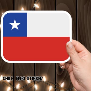 Autocollant drapeau chilien, décalcomanie découpée pour les voyageurs et les fans du Chili, décalcomanie en vinyle patriotique pour voiture, ordinateur portable ou bouteille d'eau.