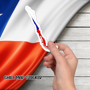 Chile map sticker, gifts for Chileans, map of Chile, Chilean decoration, gift sticker, Decoration, Gift for her, Gift for him