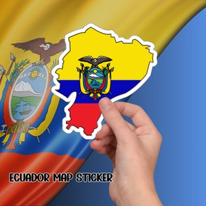 Ecuador map sticker, gift for Ecuadorians, map of Ecuador, Ecuadorian decoration, gift sticker, Decoration, Gift for her, Gift for him