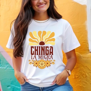 Chinga La Migra Shirt, Abolish Ice Protest Tee, Anti-Deportation Activist Top, Political Statement Apparel, No Human is Illegal