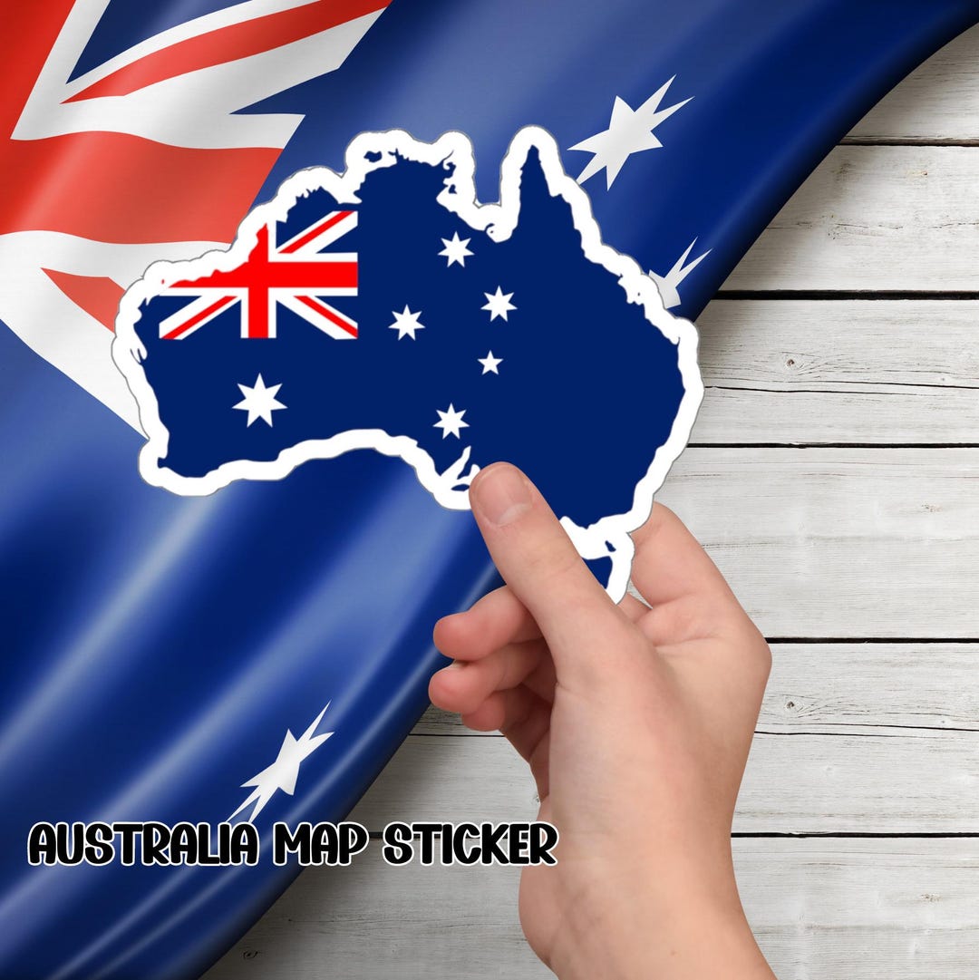 Australia Map Sticker, Gift for Australians, Australia Map, Australian ...