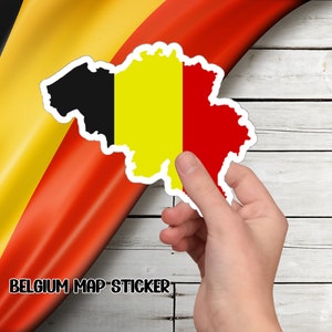 Belgium Map Sticker: Durable Vinyl Belgian Decoration