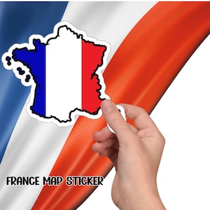 Pegatina de mapa de Francia, regalo para francés, mapa de Francia, decoración francesa, pegatina de regalo, decoración europea, regalo para ella, regalo para él