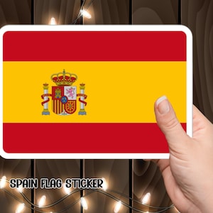 Vinylsticker nationale vlag Spanje, decor European Country Pride, sticker vlag Spanje, souvenir van de reiziger.