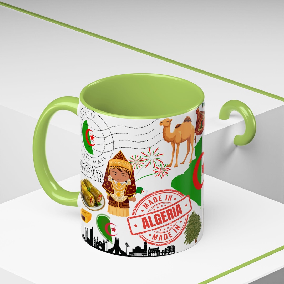 Algeria Flag Coffee Mug, Algerian Souvenir, Algerian Coffee Cup Gift ...