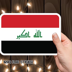 Iraqi Flag Sticker: Patriotic Vinyl Decal for Laptop Decor