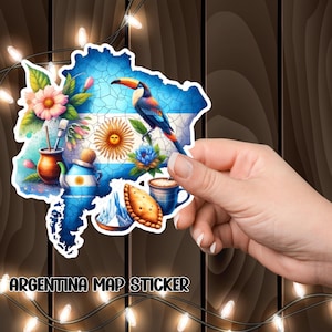 Adesivo in vinile Argentina: adesivo da viaggio sudamericano, decorazione per laptop/auto