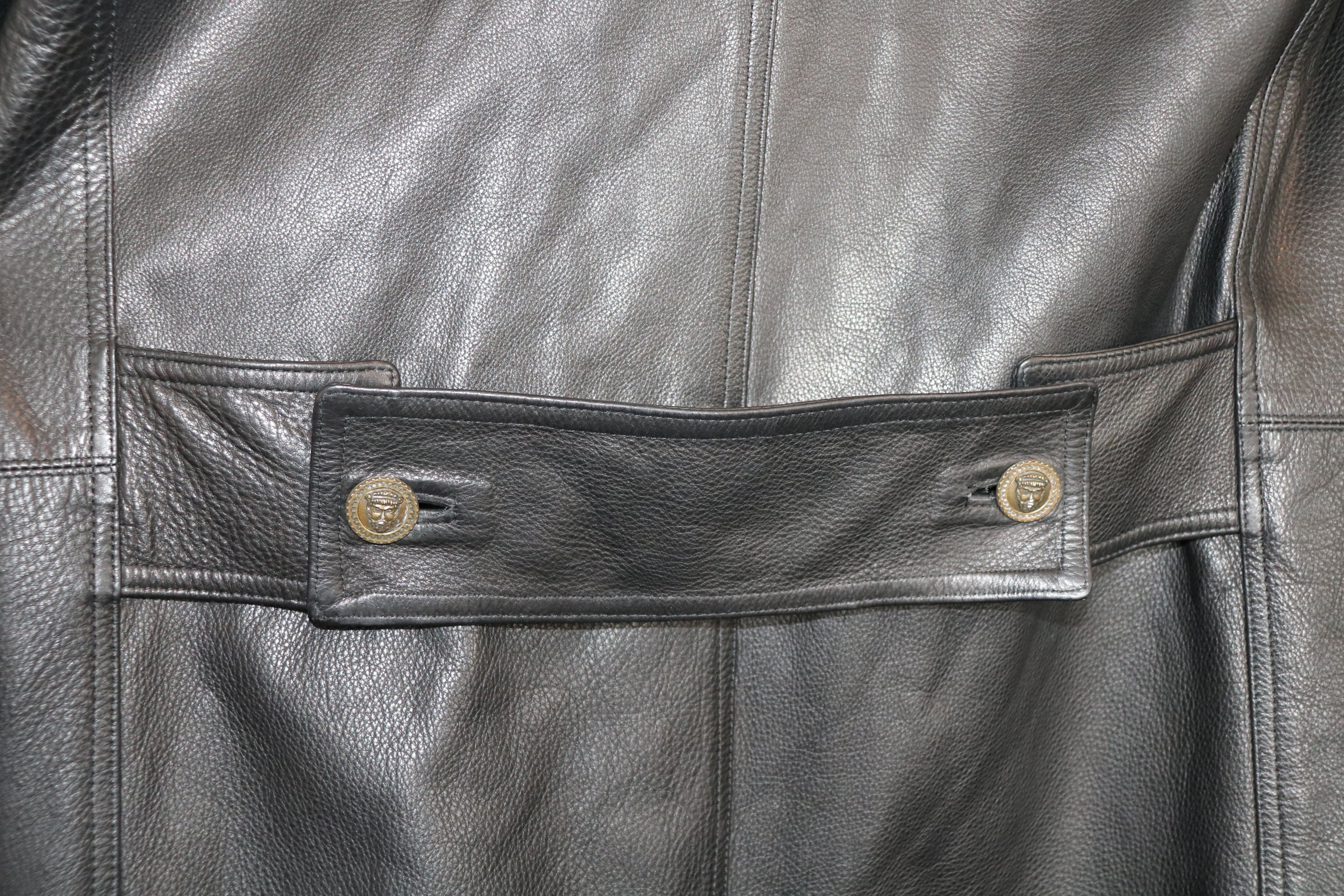 Original 90s Gianni Versace Leather Jacket Unisex - Etsy