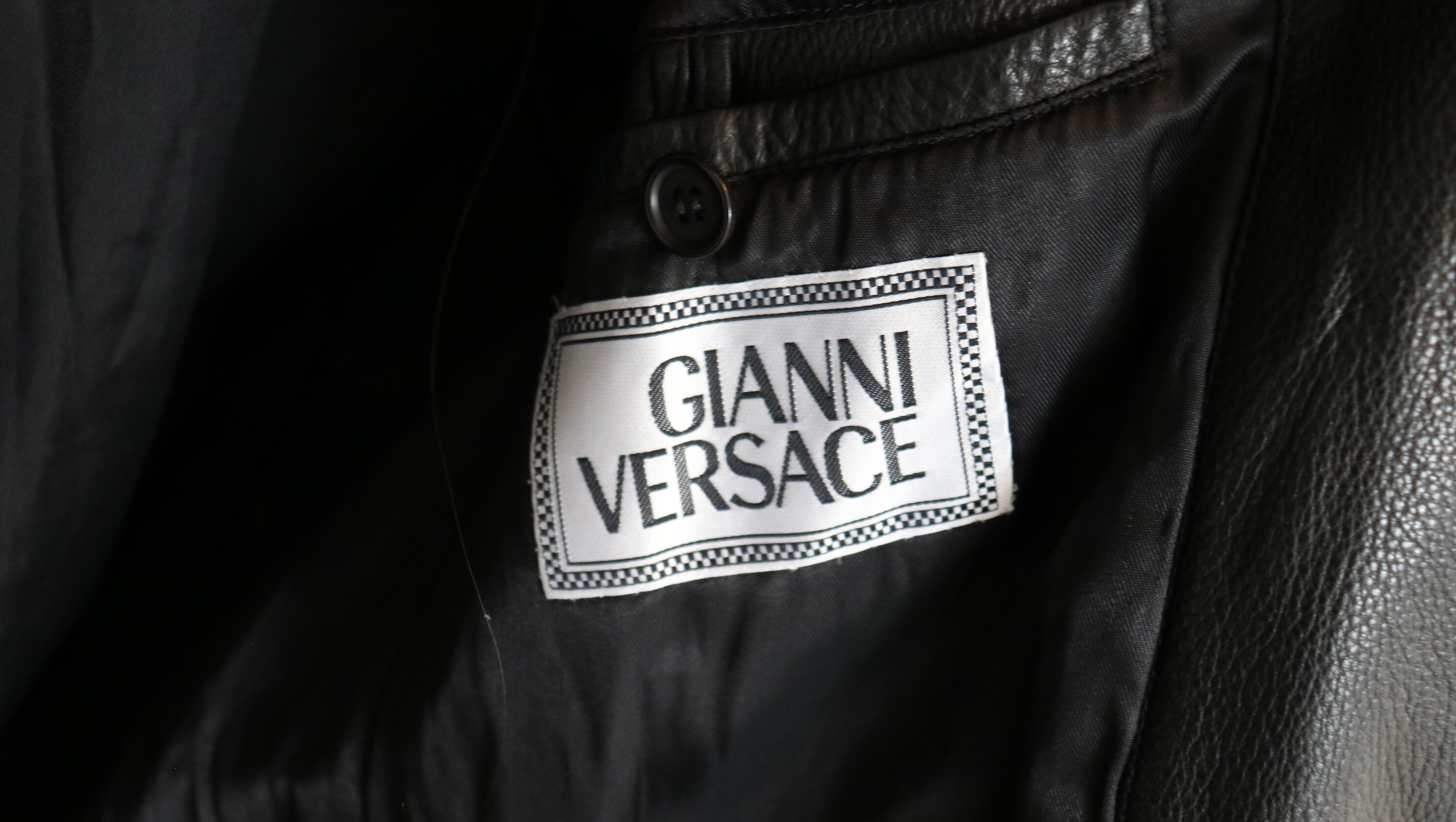 Original 90s Gianni Versace Leather Jacket Unisex - Etsy UK