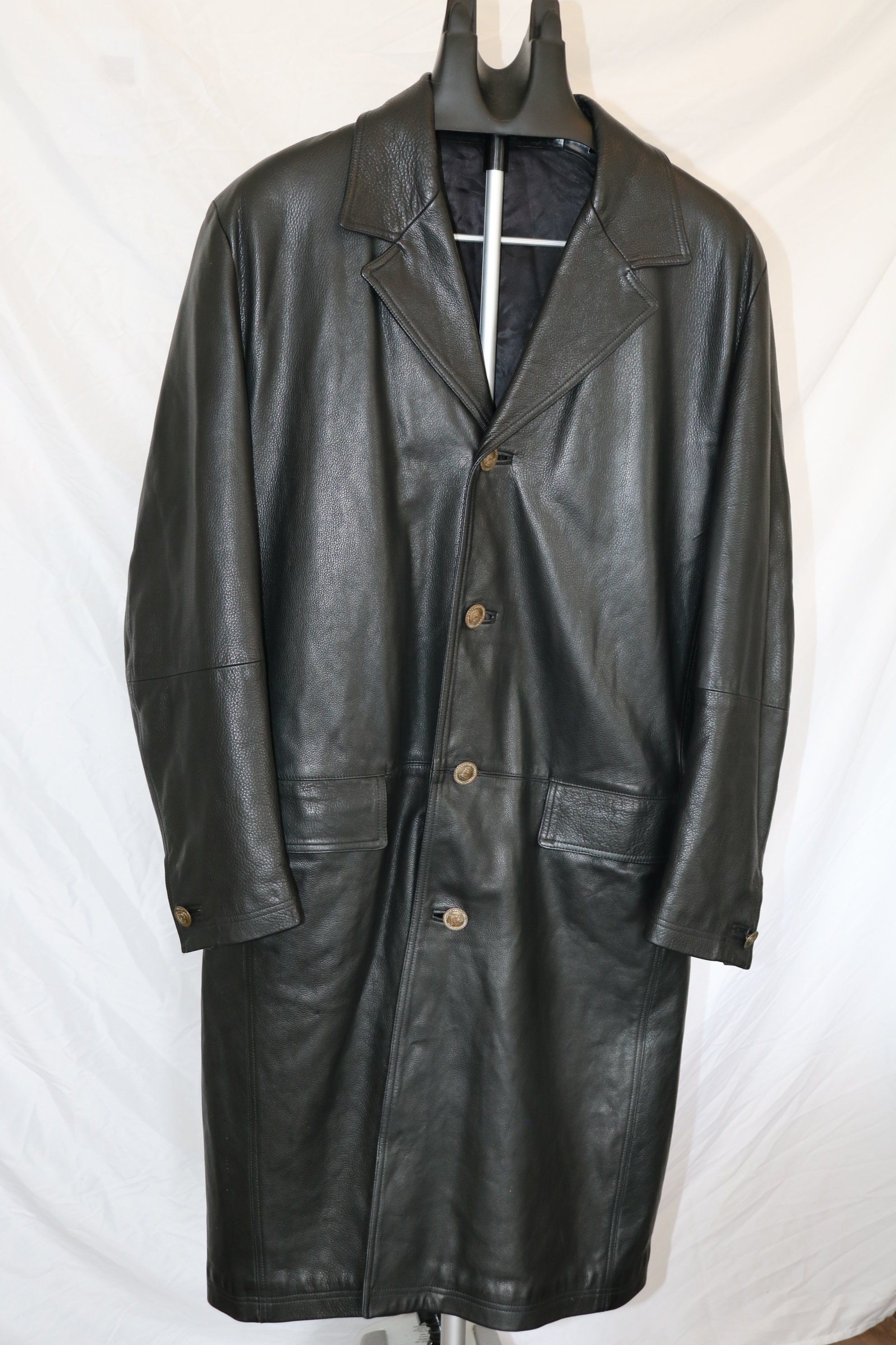 Vintage 80s Gianni Versace Leather Jacket - Etsy