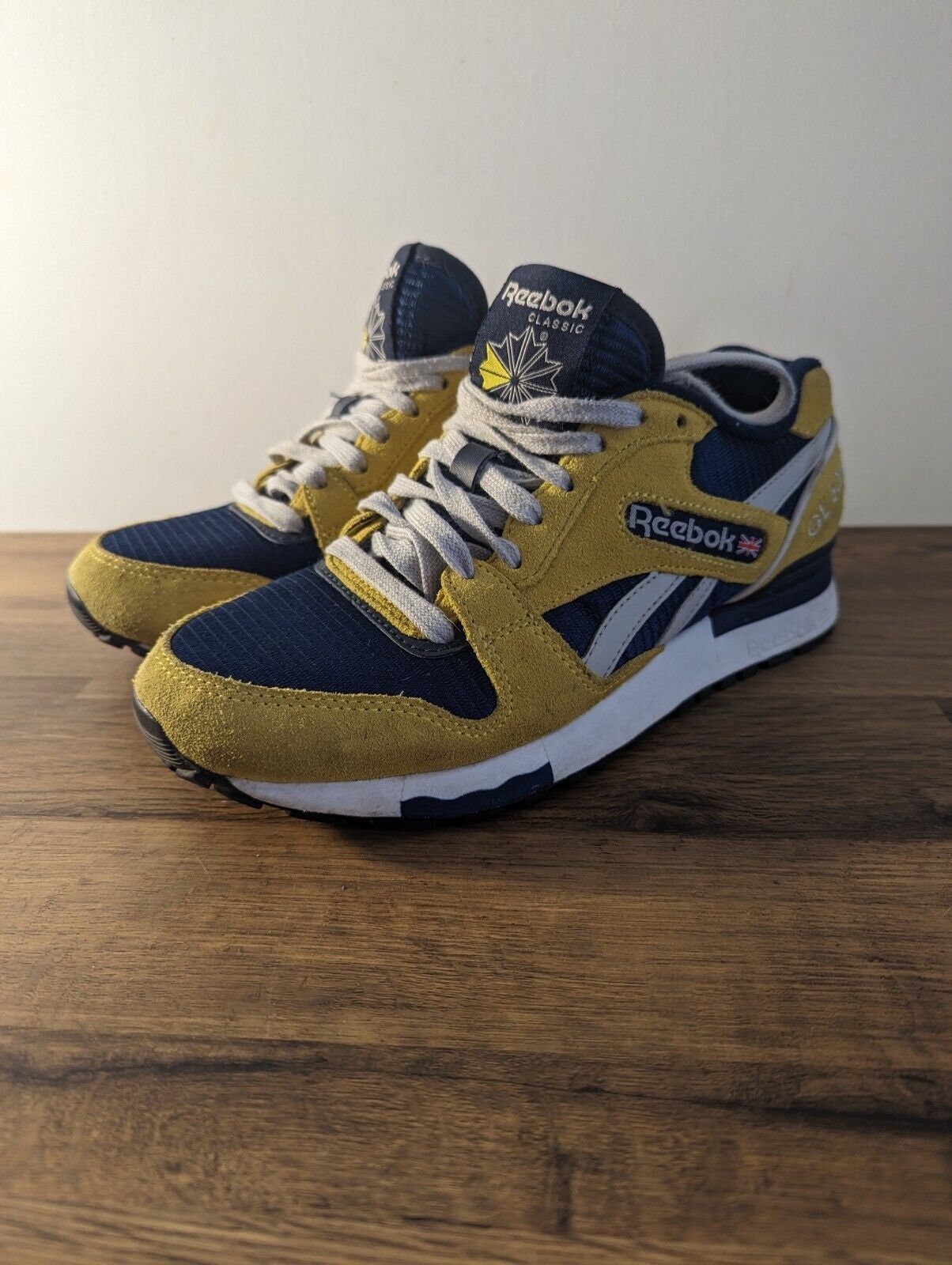 Reebok GL6000 Size UK 4.5 EUR 36.5 US 5.5 Yellow and Blue Etsy