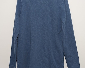 Orvis Jumper Mens Size M Blue Signature 1/4 Zip Vintage Sweatshirt Top