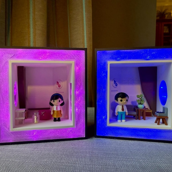 Maybe Happy Ending Broadway Musical Mini Rooms Sets Scenes - HwaBoon, Oliver, and Claire