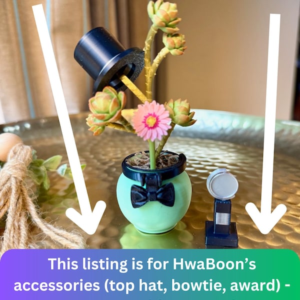 HwaBoon Plant Accessories: Top Hat, Bow Tie, Tony Award - Maybe Happy Ending Musical
