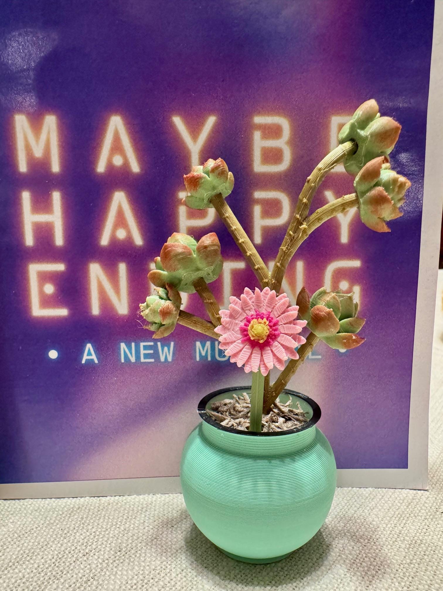 Maybe Happy Ending HwaBoon Broadway Musical Mini Desk Plant Ornament