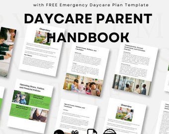 Editable Daycare Parent Handbook Template, Childcare Policies and Procedures, Preschool Handbook, Preschool Policies, Starting a daycare