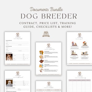 Professional Dog Breeder Contract, Puppy Contract, Pet Adoption Contract, Pet Sales Contract, Dog Sale Agreement, CANVA Breeder Templates