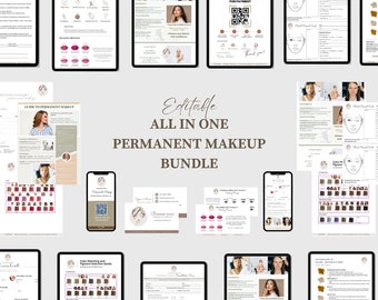 Esthetician Forms, Permanent Makeup Forms, PMU Consent Form, Makeup Consultation, PMU Aftercare Card, Lip Blushing Form, Microblading