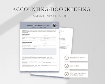Modelo de formulário de admissão de contabilidade e escrituração contábil, formulário de questionário de cliente freelancer/contador, integração de cliente, CANVA