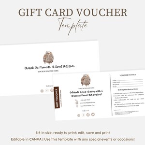 Modèle de chèque-cadeau modifiable, Modèle de chèque-cadeau, Chèque-cadeau moderne, Carte-cadeau modifiable, Téléchargement instantané