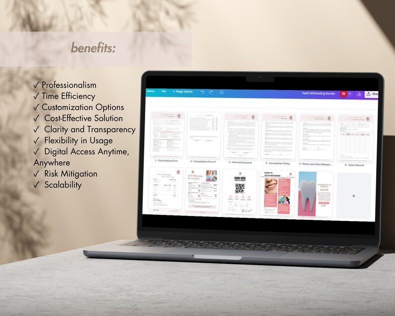 Teeth Whitening Consent Form, Teeth Whitening Forms Bundle, Esthetician Forms, Teeth Whitening