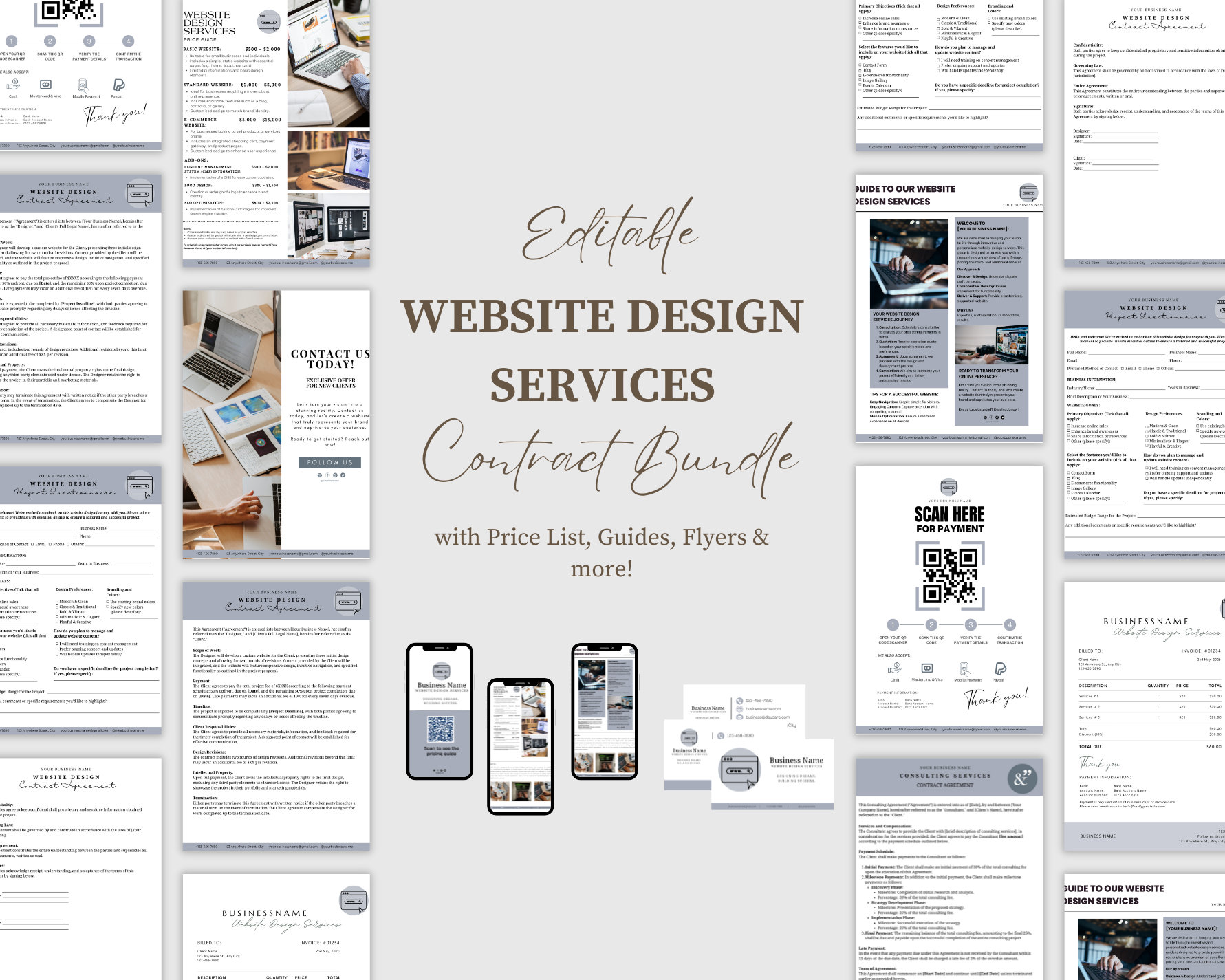 Web Design Contract, Website Design Contract, Freelance Contract, Web