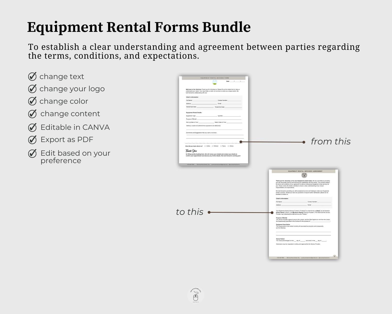 Equipment Rental Agreement Templates, Equipment Rental Contract Form ...