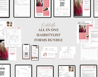 Hairstylist Contract, Hairdresser Forms, Hairdresser Contract, Hair Stylist Client Intake Form, Hair Salon Services Agreement