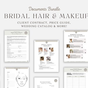 Bridal Makeup Artist Contract Questionnaire, Bridal Hair Contract, Wedding Hair and Makeup Forms, MUA Contract, Bridal Party, Makeup Service