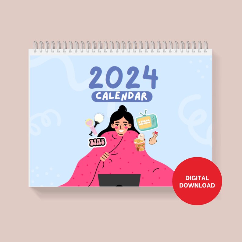 Kdrama 2024 Calendar Printable Kdrama Instant Download Etsy Australia