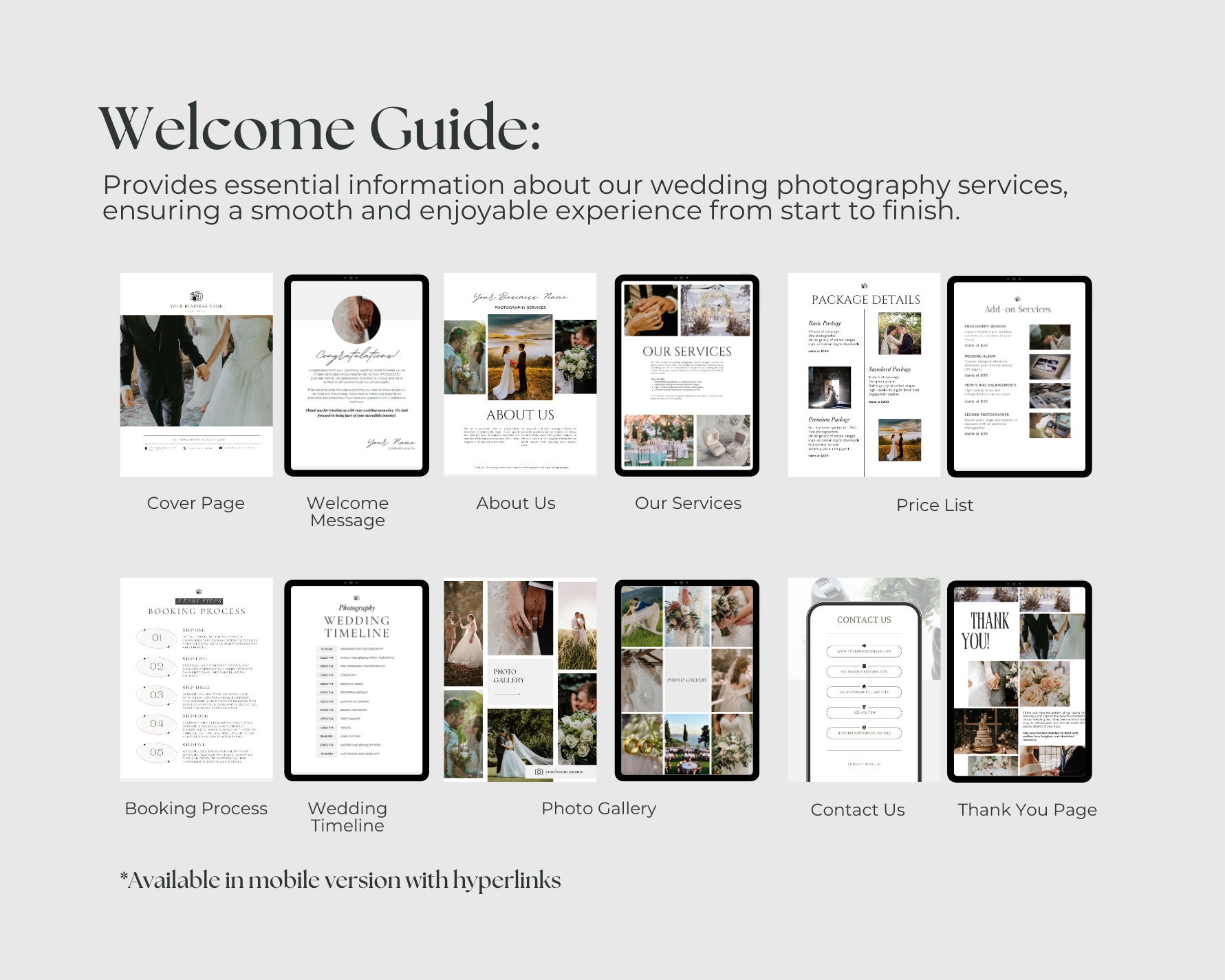 Photography Welcome Guide.pdf Photography Welcome Guide Template, Wedding Photography Contract Forms ...