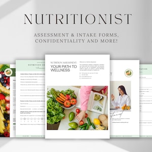 Nutritionist Template Nutritionist Client Intake Forms Health Questionnaire Forms Nutritionist Business Forms Client Onboarding