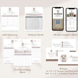 Dog Breeder Forms, Puppy Sale Contract, Dog Breeder Contract, Breeder Forms, Dog Whelping Charts, Whelping Records, Puppy Medical Records image 5