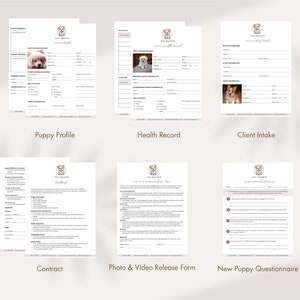 Dog Breeder Forms, Puppy Sale Contract, Dog Breeder Contract, Breeder Forms, Dog Whelping Charts, Whelping Records, Puppy Medical Records image 3