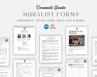 Muralist Painting Contract Template, Wall Art Agreement, Street Art Contract, Mural Installation Project Intake, CANVA Editable, Painter