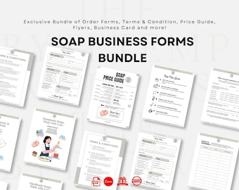 Soap Order Business Form Bundle, Business Planner Template, Soap Maker Business, Soap Making Business Template, Editable in CANVA