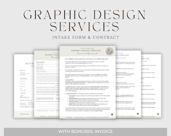 Graphic Design Contract, Graphic Designer Contract, Freelance Graphic Designer Services Agreement, Design Services Forms Template