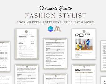 Fashion Stylist Contract, Personal Stylist Service Agreement, Wardrobe Stylist Contract, Stylist Client Contract, Stylist Business Templates