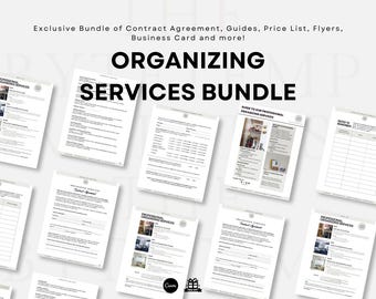 Home Organizer Client Agreement, Professional Organizing Service Agreement, Closet Organizing Services Agreement, Editable Canva Template