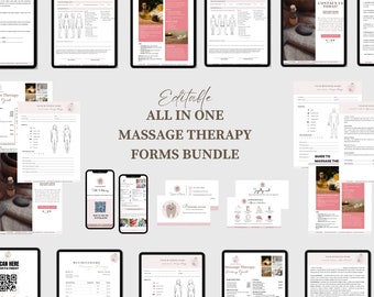 Massage Therapy Forms, Esthetician Templates, Lymphatic Massage, SOAP Notes, Massage Intake Form, Massage Consultation, Massage Consent Form