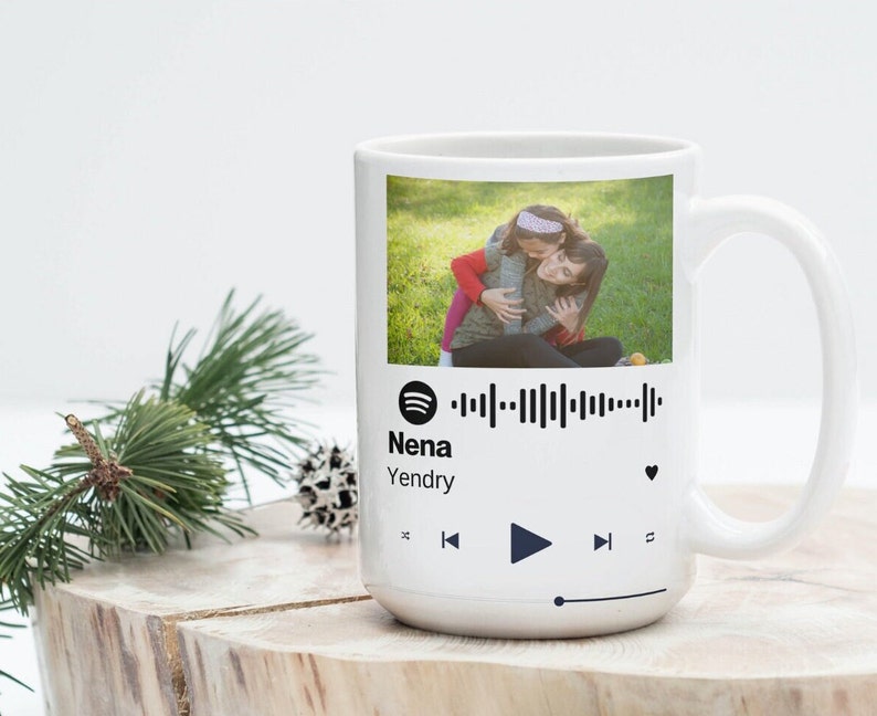 Custom Photo Song Mug, Photo With Song Mug for His or Her Birthday Gift ...