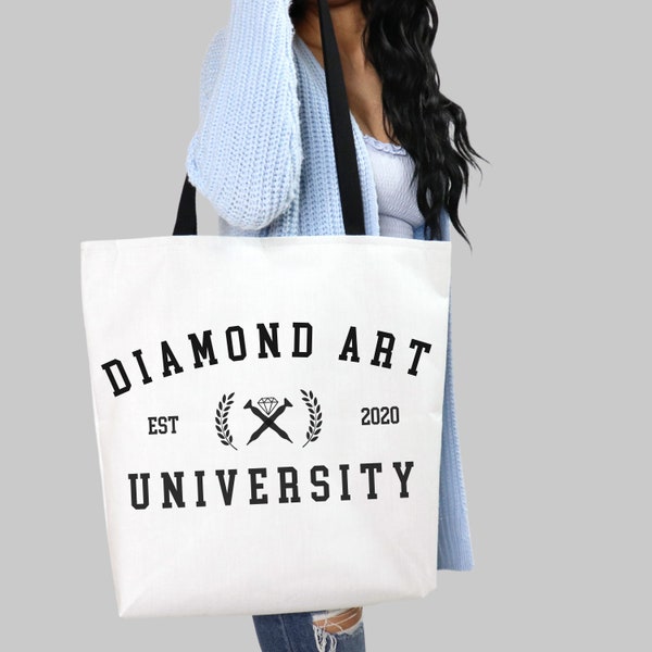 2020 Diamond Art University Tote, Diamond Painting Bag,Funny Gift for Diamond Painters,Unique Womens Accessories for Diamond Painting Lovers