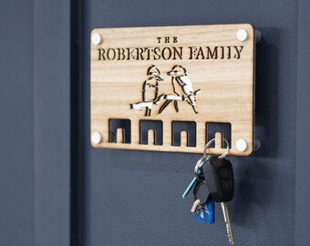 Laser Cut Kookaburra Key Chain Holder