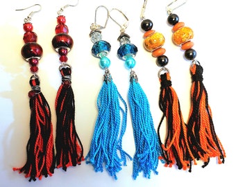 Tassel European Bead Earrings Beaded Jewelry Gift For Women Handmade