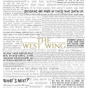West Wing Quotes 11in by 14in