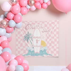 One in the Sun Birthday Decor 1st Birthday Party Banner First Birthday Decor The Big One First Birthday Backdrop Photo Highchair Backdrop