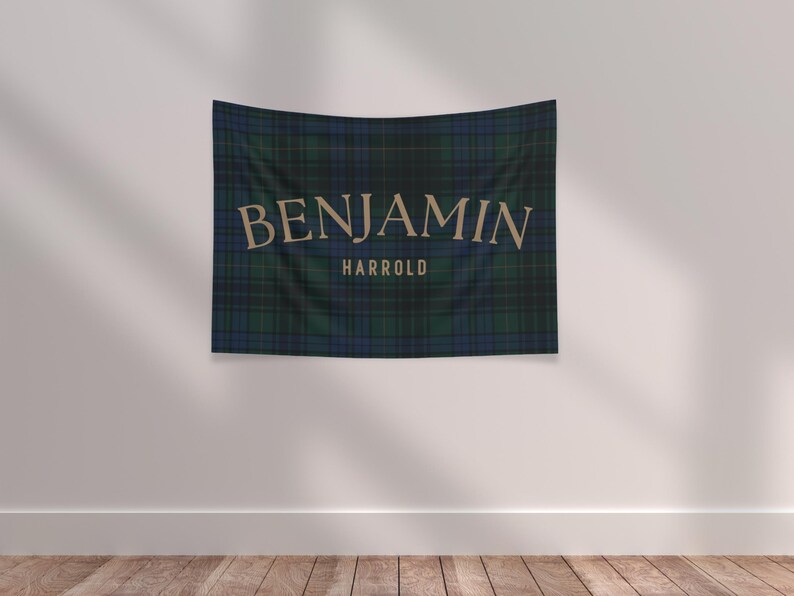 Polo bear name banner featuring a personalized name with a vintage polo teddy design. This preppy bear nursery decor doubles as a plaid name sign and polo bear nursery decor for a classic boy nursery or toddler room. Perfect as a boy name sign and vintage polo teddy nursery baby gift, this custom banner adds timeless charm to baby rooms, preppy nurseries, and traditional nursery decor themes.